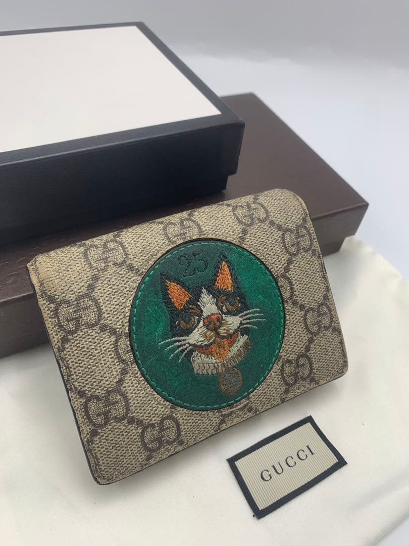 GUCCI グッチ ミスティックキャット 二つ折り 財布