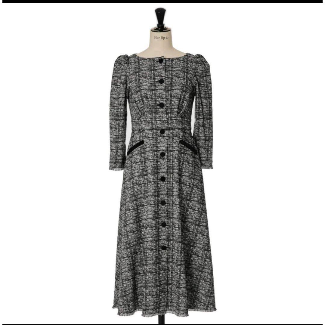 ワンピース Herlipto Classic Tweed Midi Dress