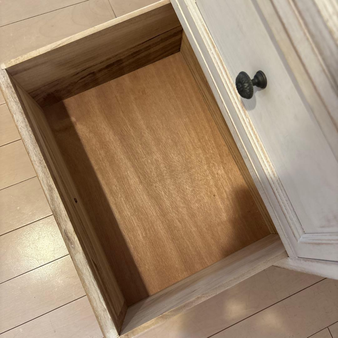 B-company 天然木 アンティーク風4段チェスト