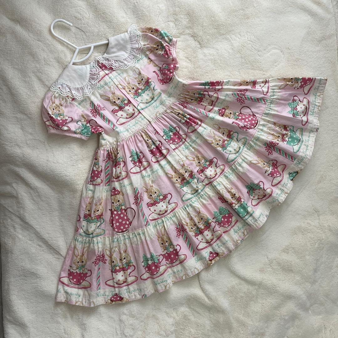 シャーリーテンプル ティーカップうさぎワンピース 110