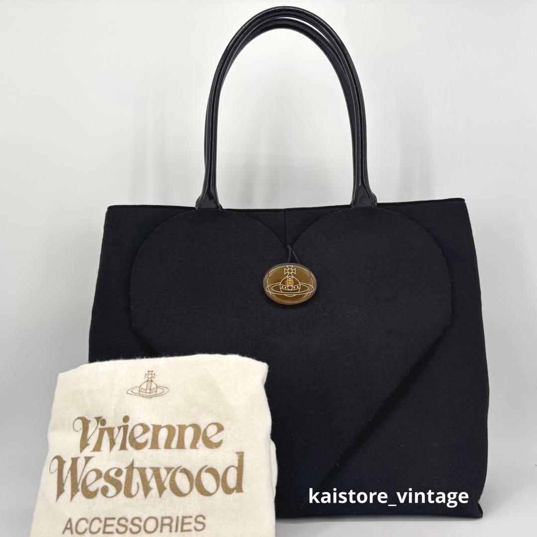 ヴィヴィアンウエストウッド トートバッグ フェルト ブラック