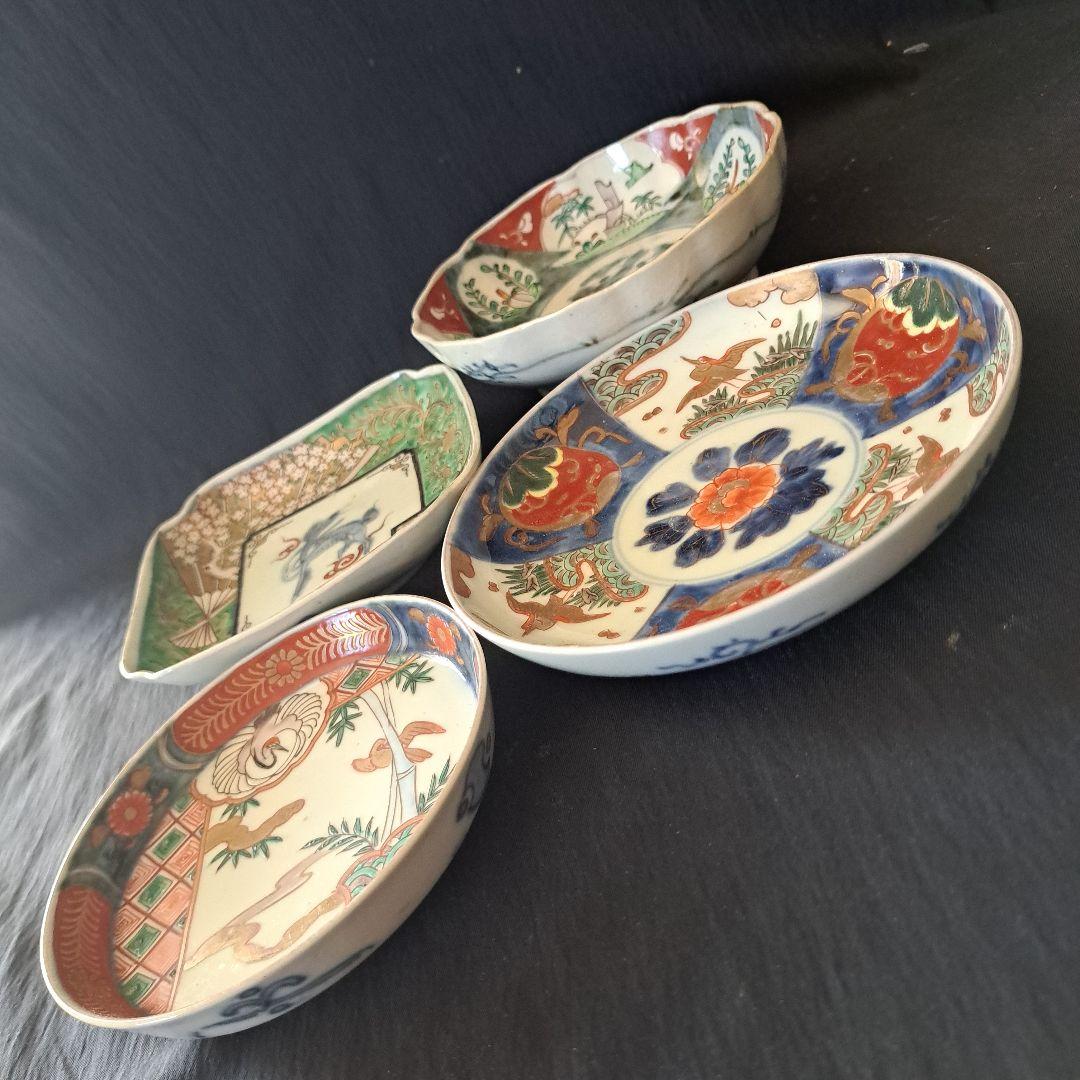 「ご成約者」です。 ご注意ください。「古伊万里色絵皿の競演！」 皿4客セッ