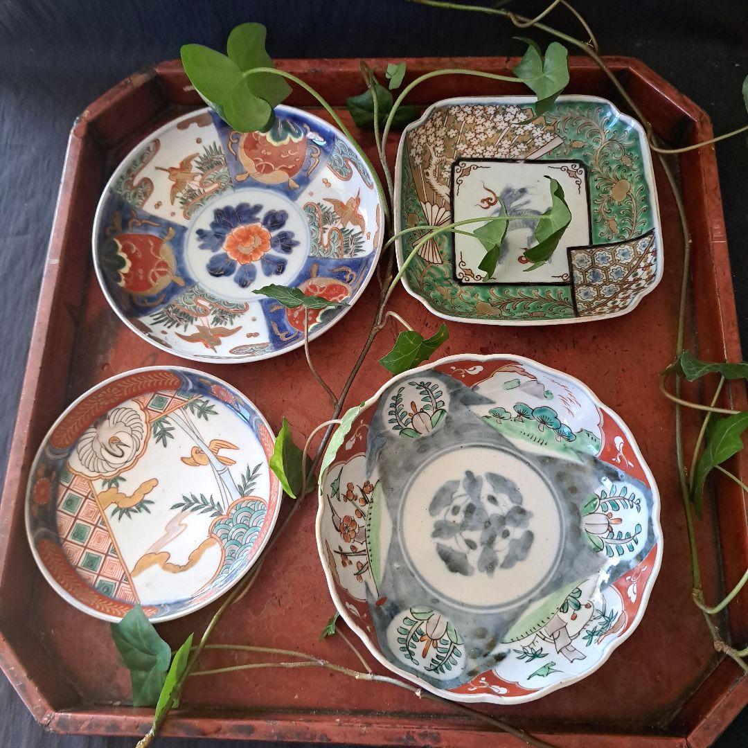 「ご成約者」です。 ご注意ください。「古伊万里色絵皿の競演！」 皿4客セッ