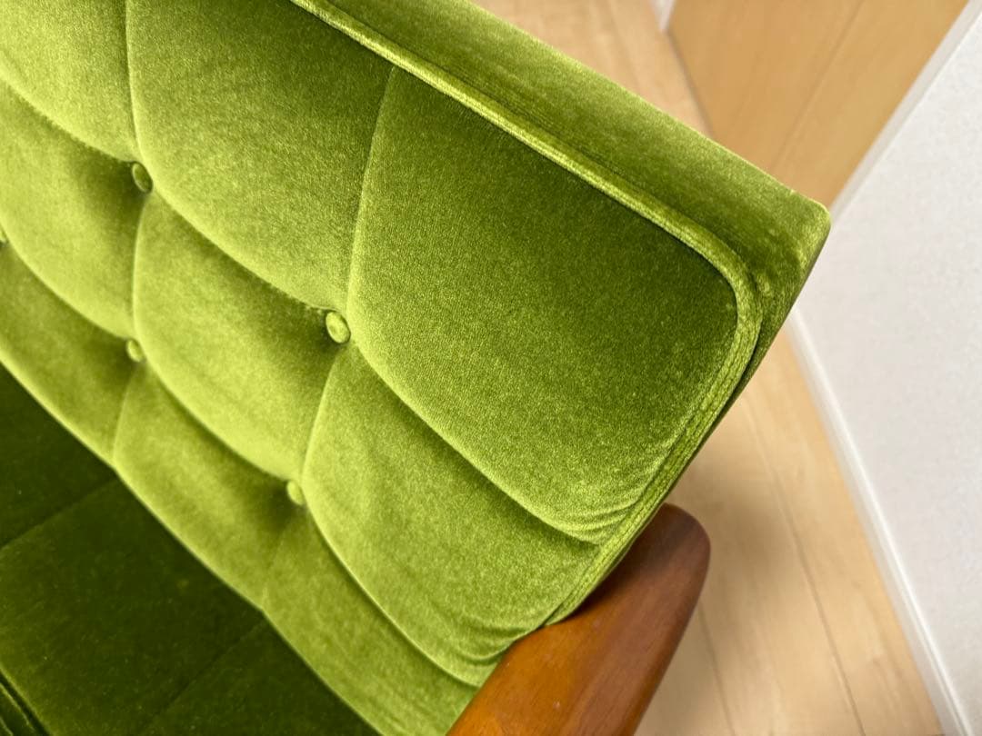 カリモク60 Kチェア2シーター　モケットグリーン