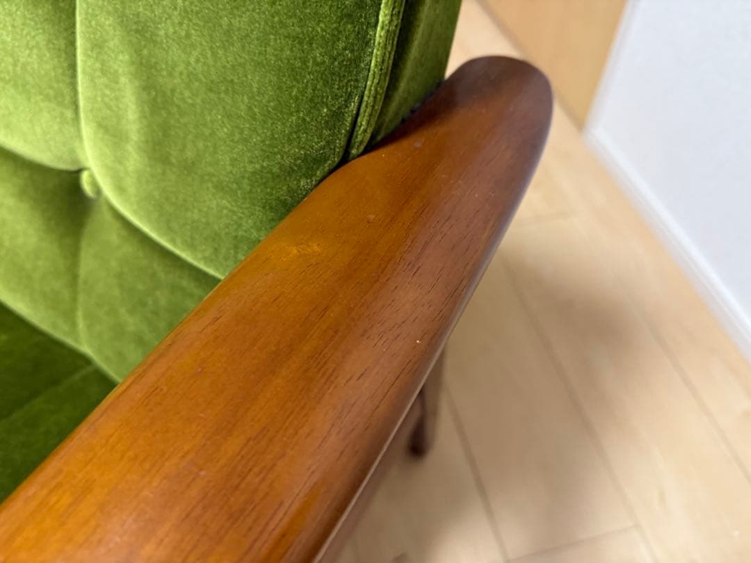 カリモク60 Kチェア2シーター　モケットグリーン