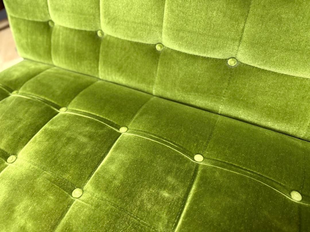 カリモク60 Kチェア2シーター　モケットグリーン