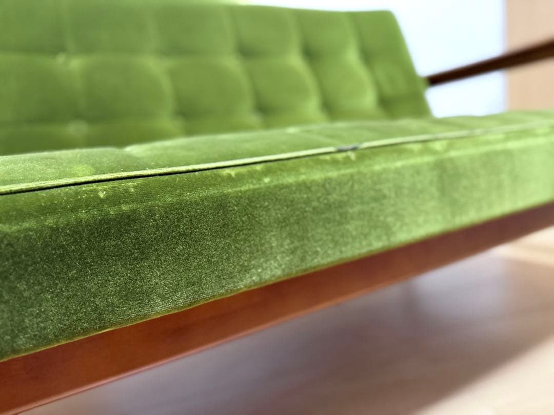 カリモク60 Kチェア2シーター　モケットグリーン