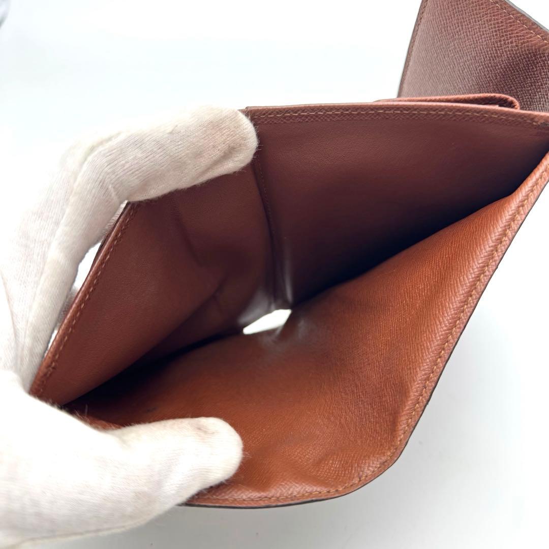 【極美品】ルイヴィトン　モノグラム　エテュイパピエ　三つ折り財布　財布　ブラウン