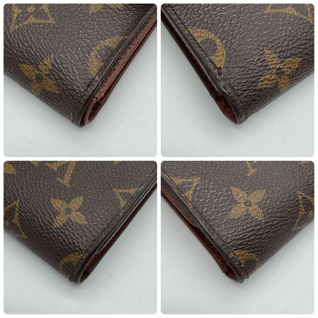 【極美品】ルイヴィトン　モノグラム　エテュイパピエ　三つ折り財布　財布　ブラウン