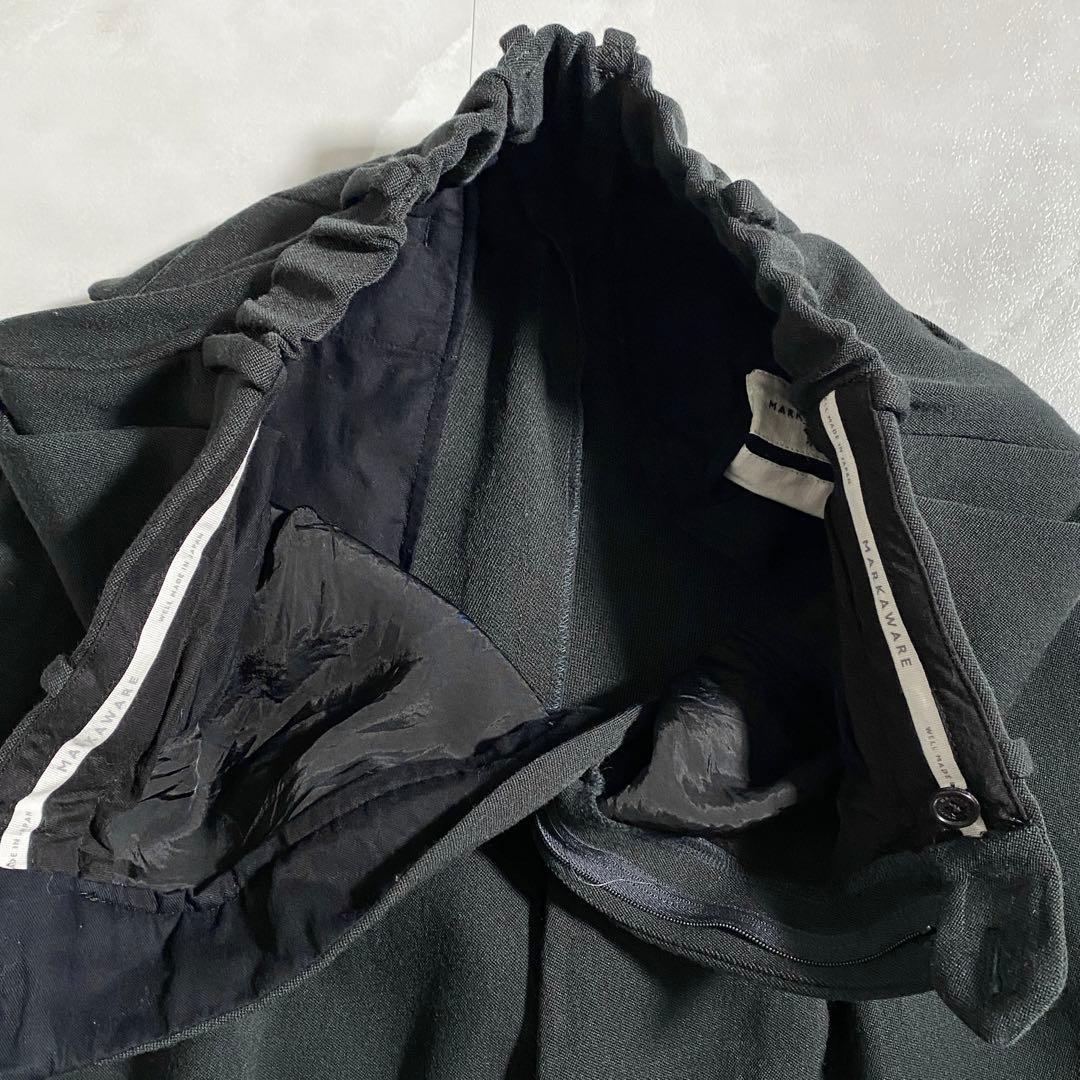 A18328 美品 マーカウェア 22AW プリーテッドワイドトラウザーズパンツ