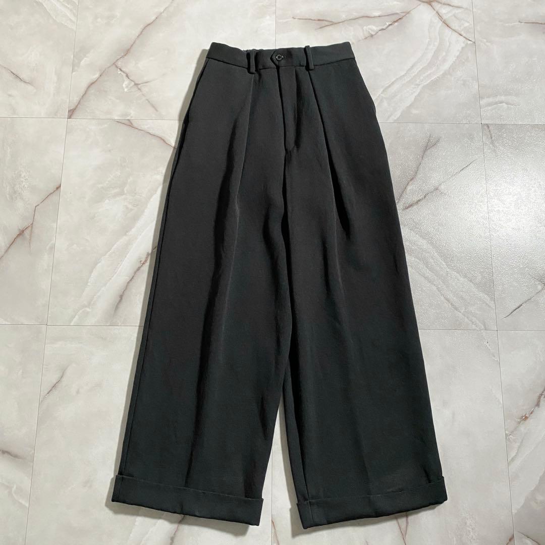 A18328 美品 マーカウェア 22AW プリーテッドワイドトラウザーズパンツ