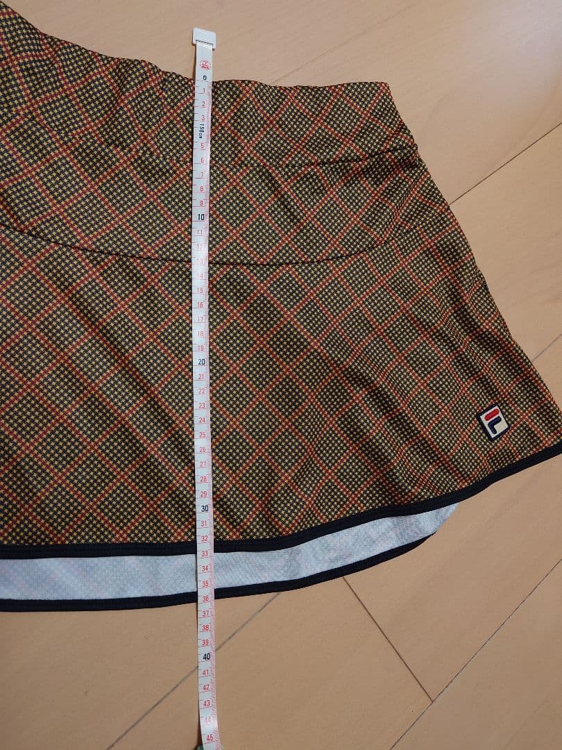 フィラ　テニスウェア　セットアップ　ゲームシャツ　スコート　マスタード　Sサイズ