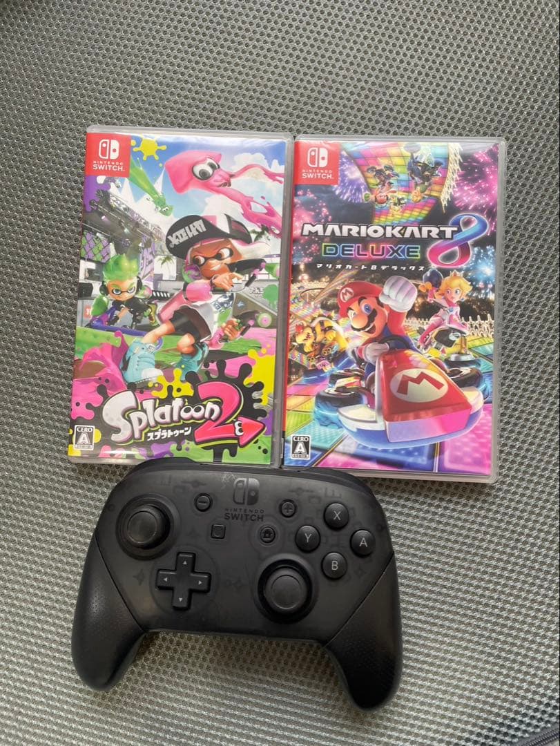 Nintendo Switch 本体、ゲームソフト、プロコン、SDカード付