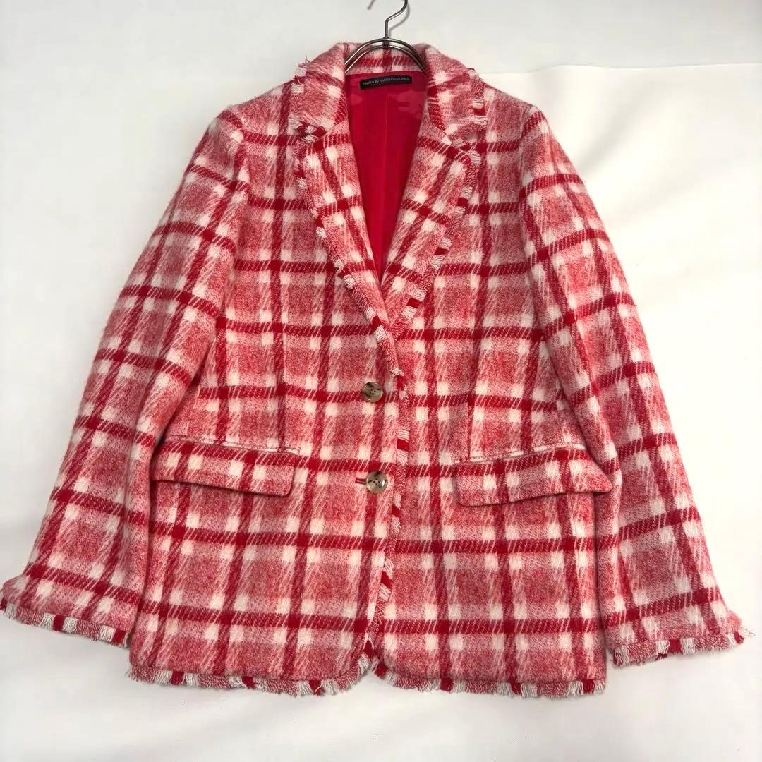 ツルバイマリコオイカワ　ツイードジャケット　チェック