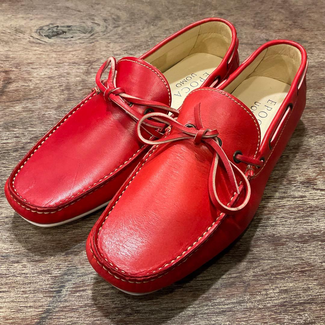 未使用品！エポカウォモ レザー ドライビングシューズ 1351 メンズ 40