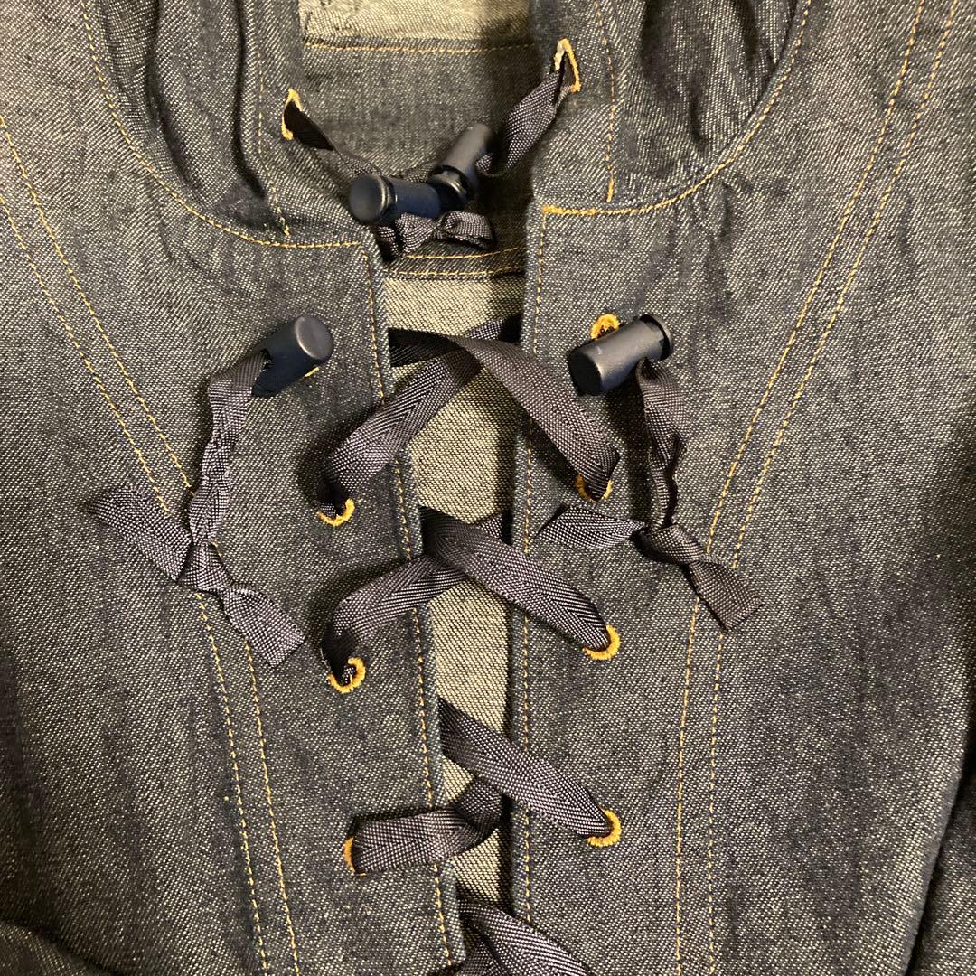 ワンダフルワールド うさぎ刺繍 デニムフーディ ジャケット❁⃘*.゜