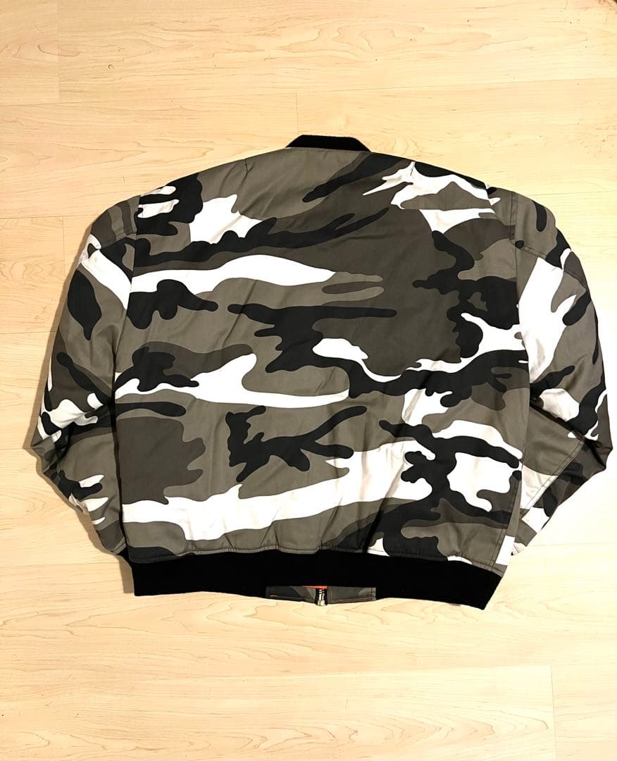 Fostex Garments ボンバージャケット MA-1 白 迷彩 XXL