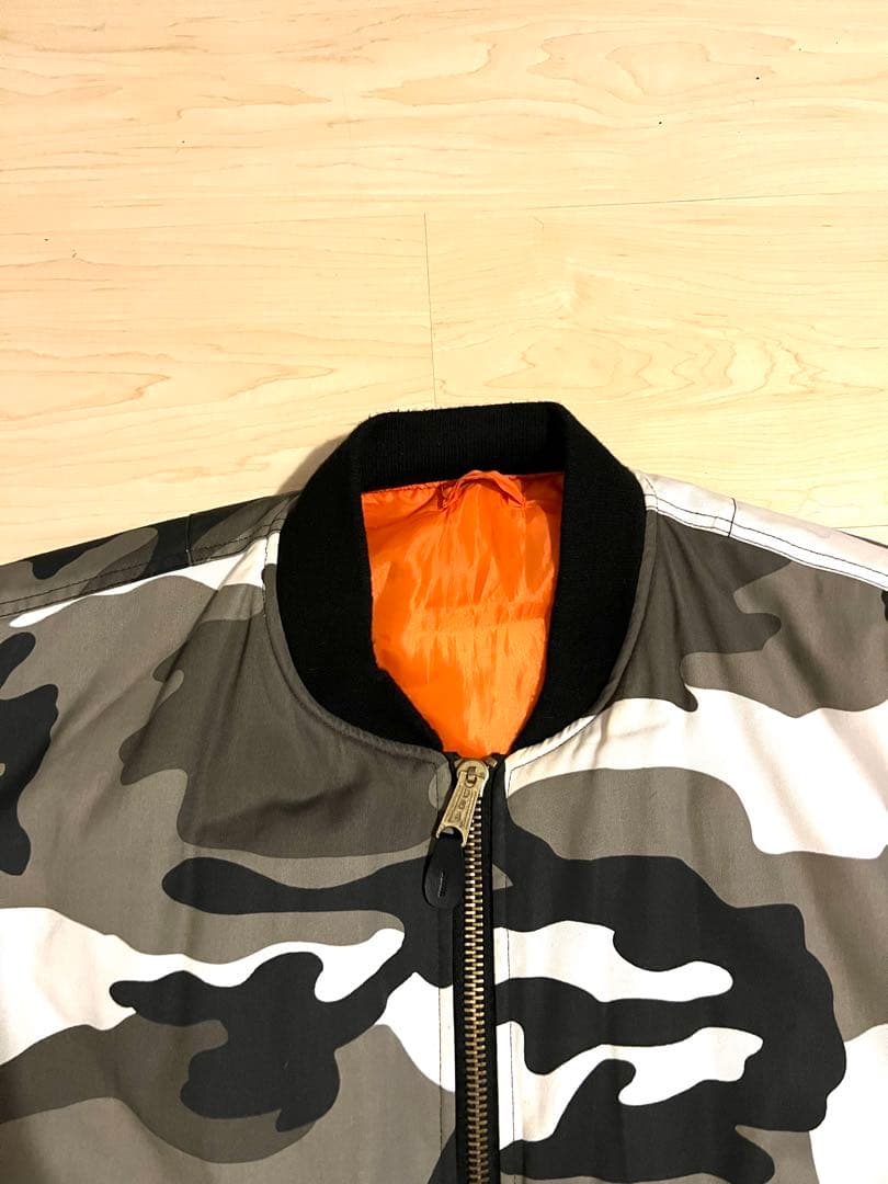 Fostex Garments ボンバージャケット MA-1 白 迷彩 XXL