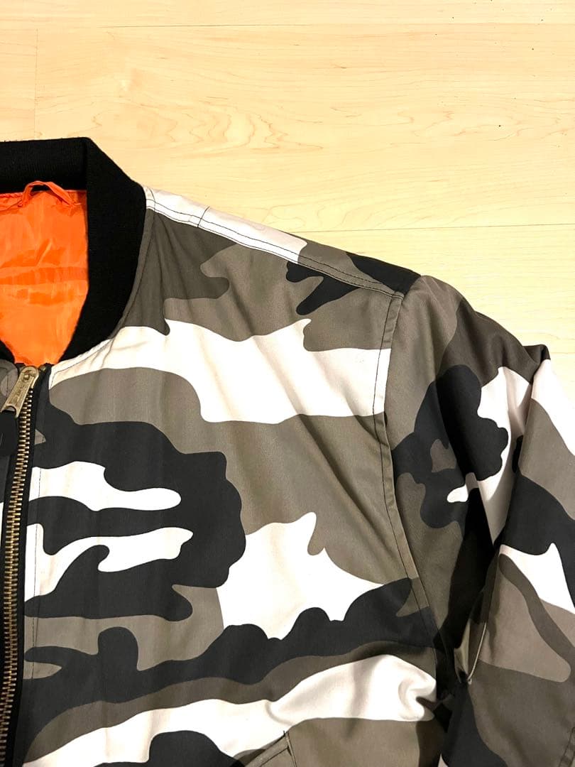 Fostex Garments ボンバージャケット MA-1 白 迷彩 XXL
