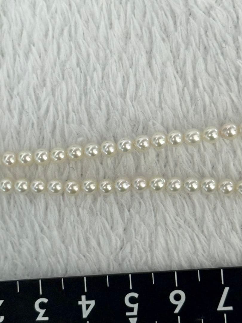 ゴ*️様 美品最強テリアコヤベビーパールネックレス3.5-4mmオーロラロゼシル