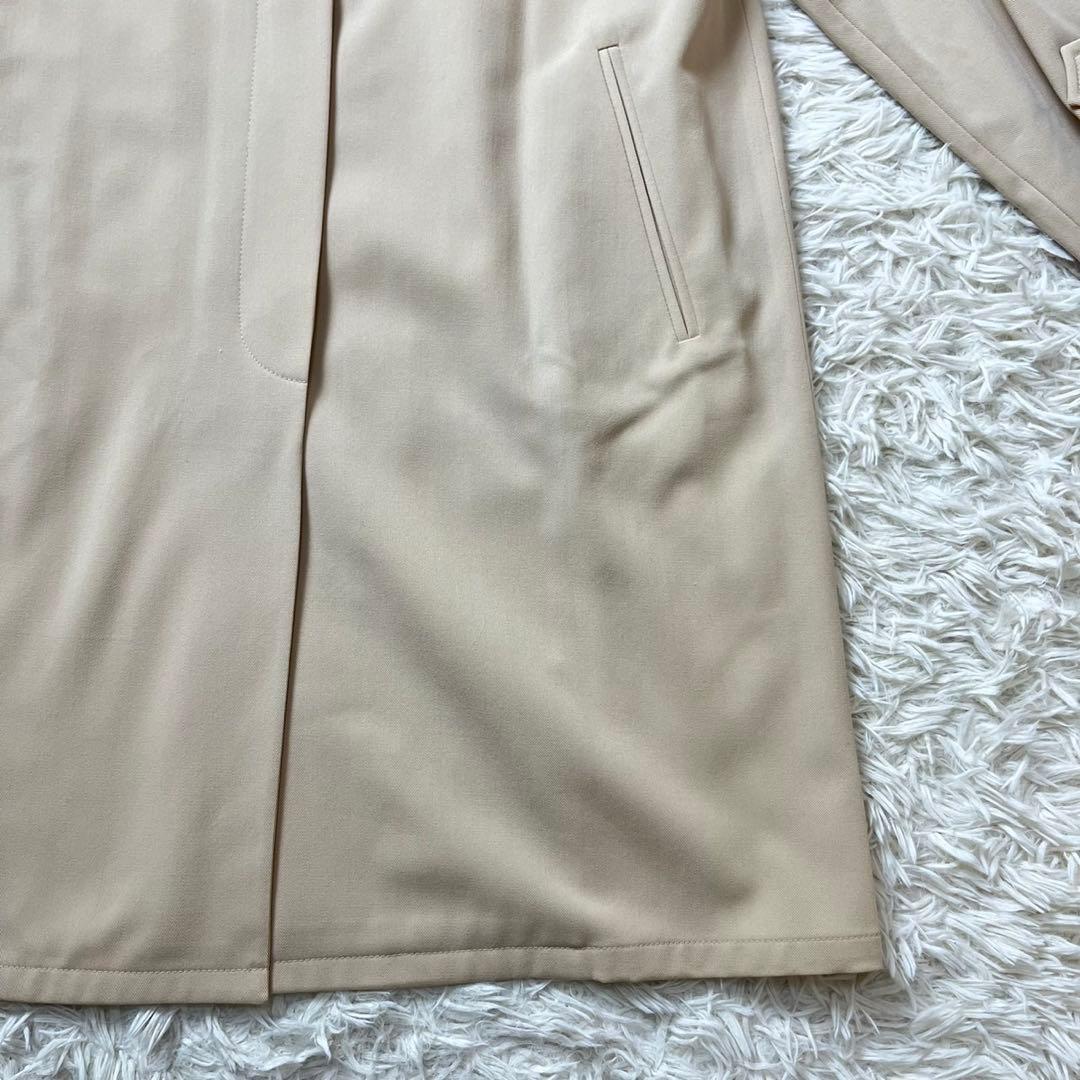 マックスマーラ　最高級　白タグ　ステンカラーコート　ウール100％　ベージュ