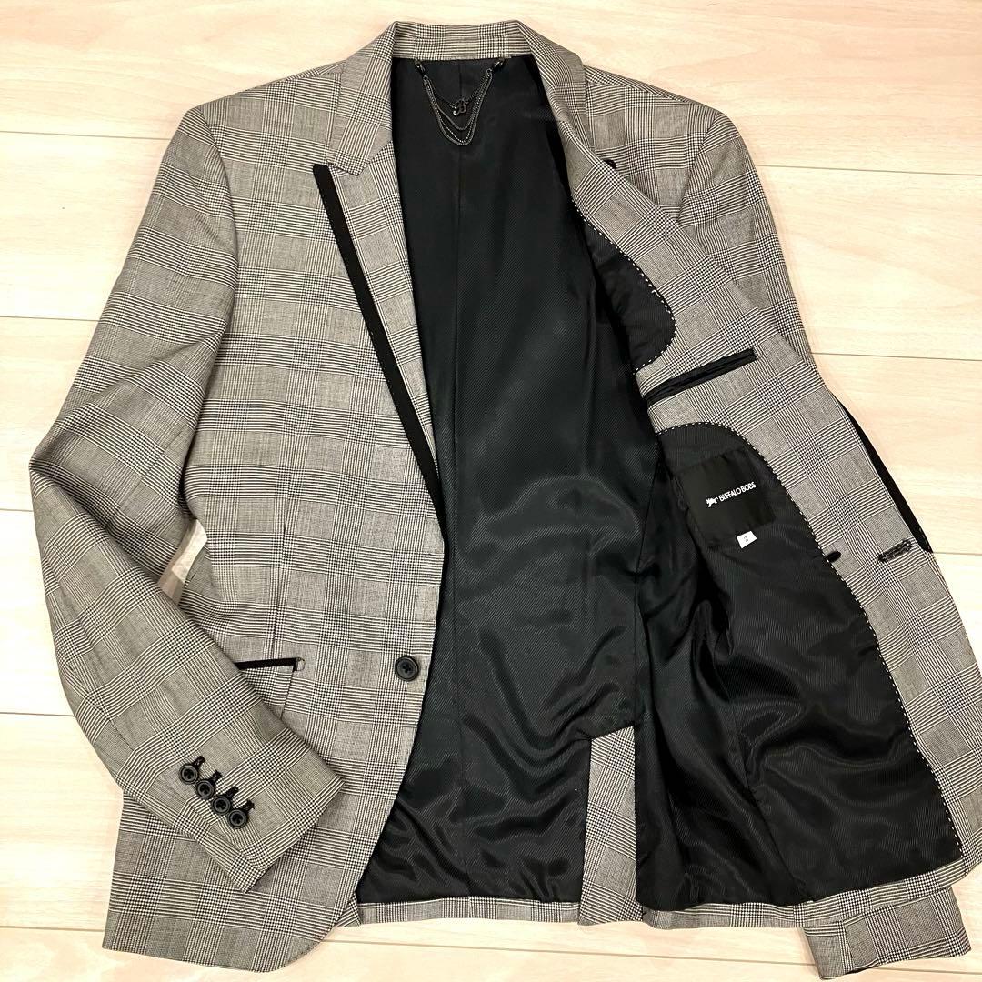 極美品✨ BUFFALO BOBS セットアップ チェーンロゴ チェック 絹 M