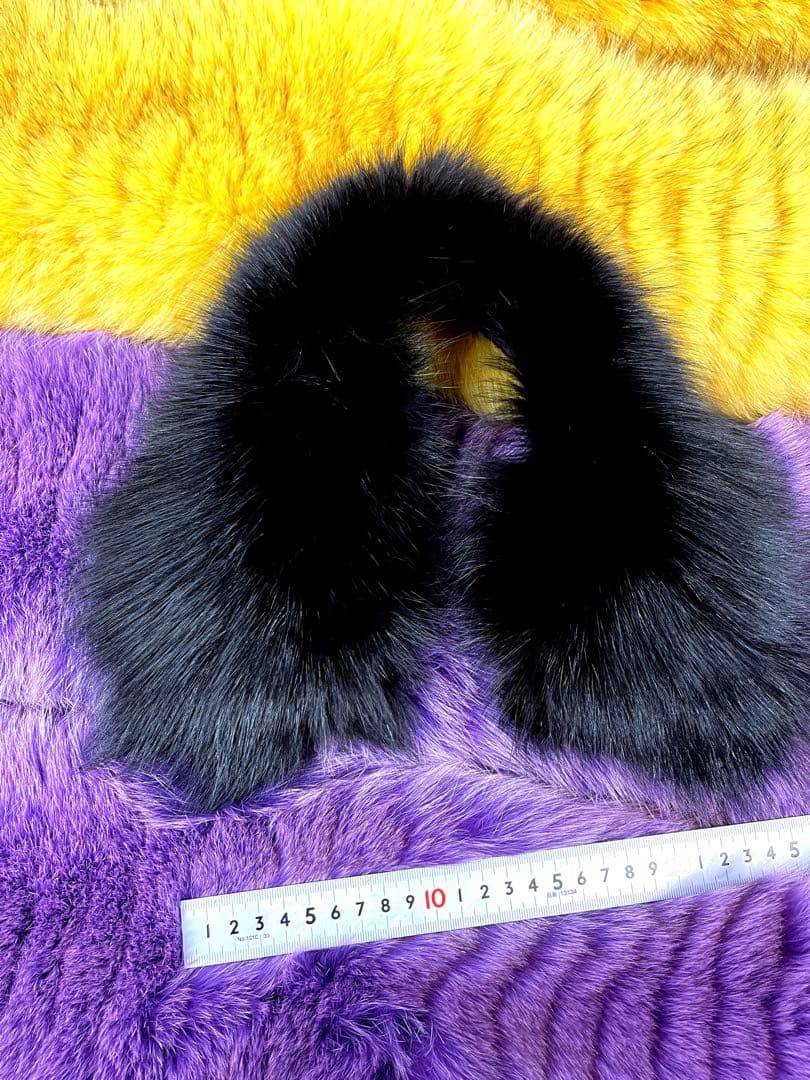 blue fox ショールカラー／黒／GAKE 日本製❣️