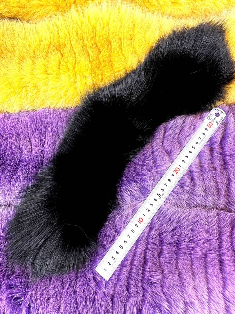 blue fox ショールカラー／黒／GAKE 日本製❣️