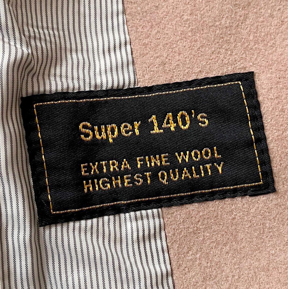 美品 シップス 上質ウール シルク コート チェスターコート ベージュ A7