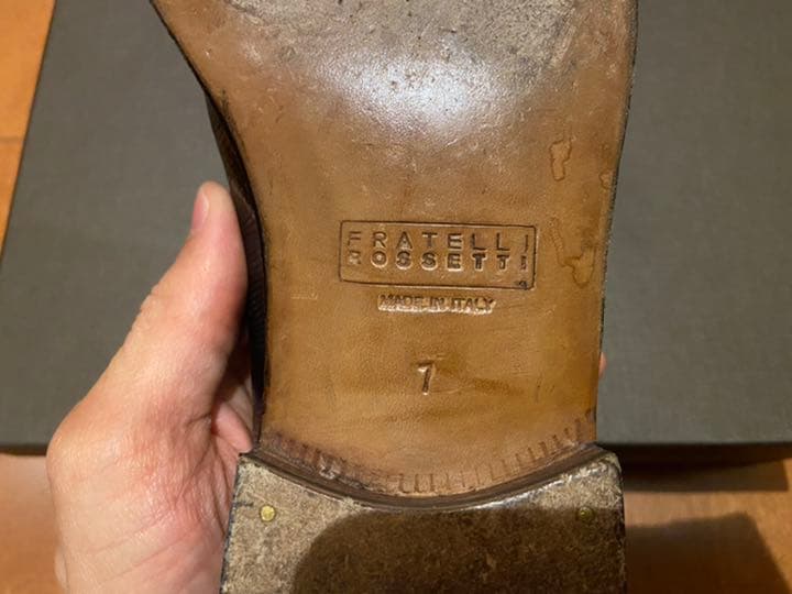 フラテッリ　ロセッティ　ローファー　リザード　黒　純正シューツリー付き