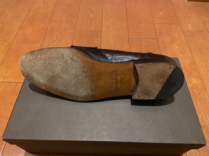 フラテッリ　ロセッティ　ローファー　リザード　黒　純正シューツリー付き