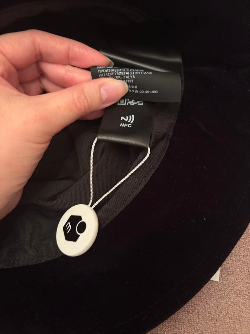 【鑑定済】【ほぼ未使用】MIU MIU ベルベット バケットハット M