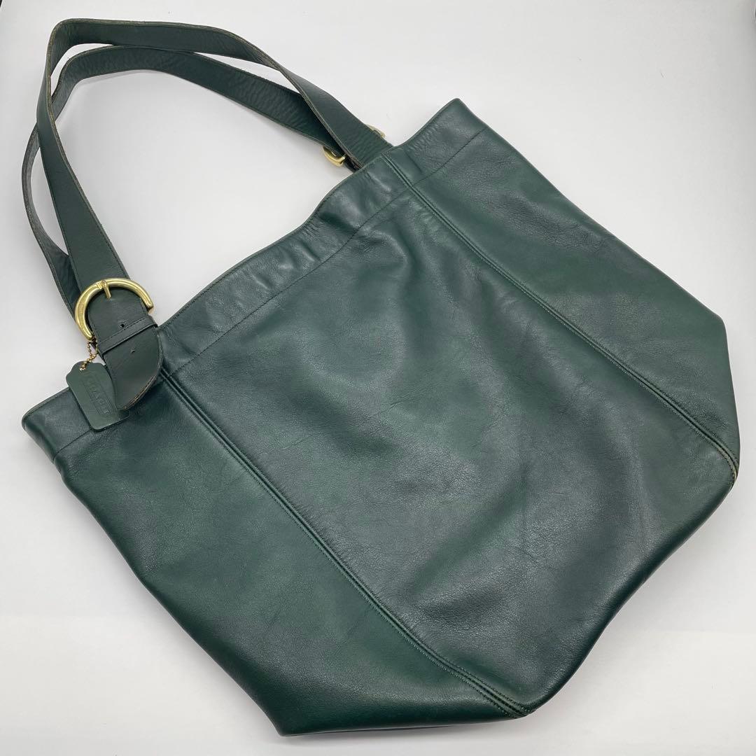 オールドコーチ　レザー　トートバッグ　 4082 希少グリーン　USA製