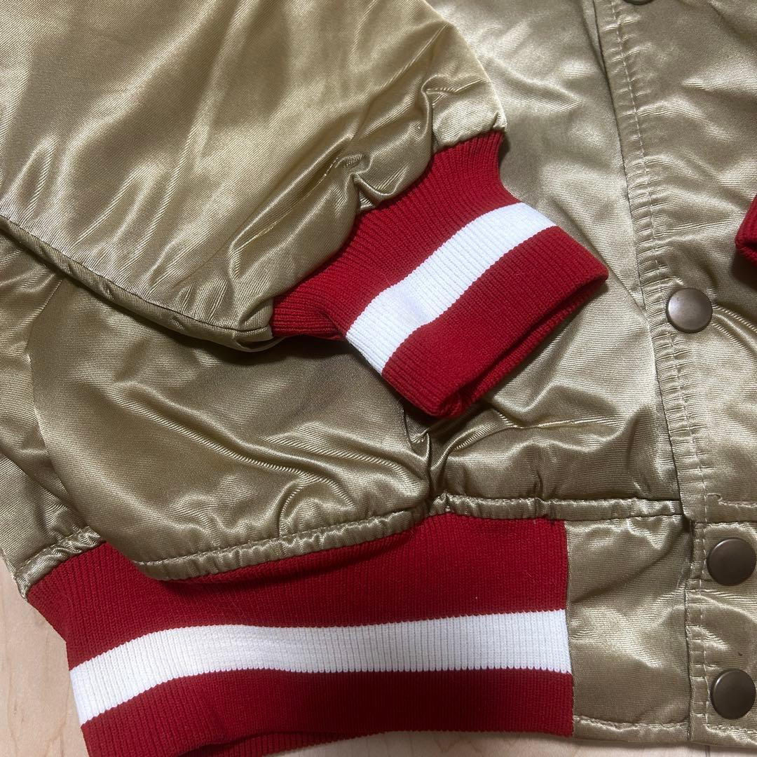 美品 USA製 スターター NFL 49ers ゴールドスタジャン