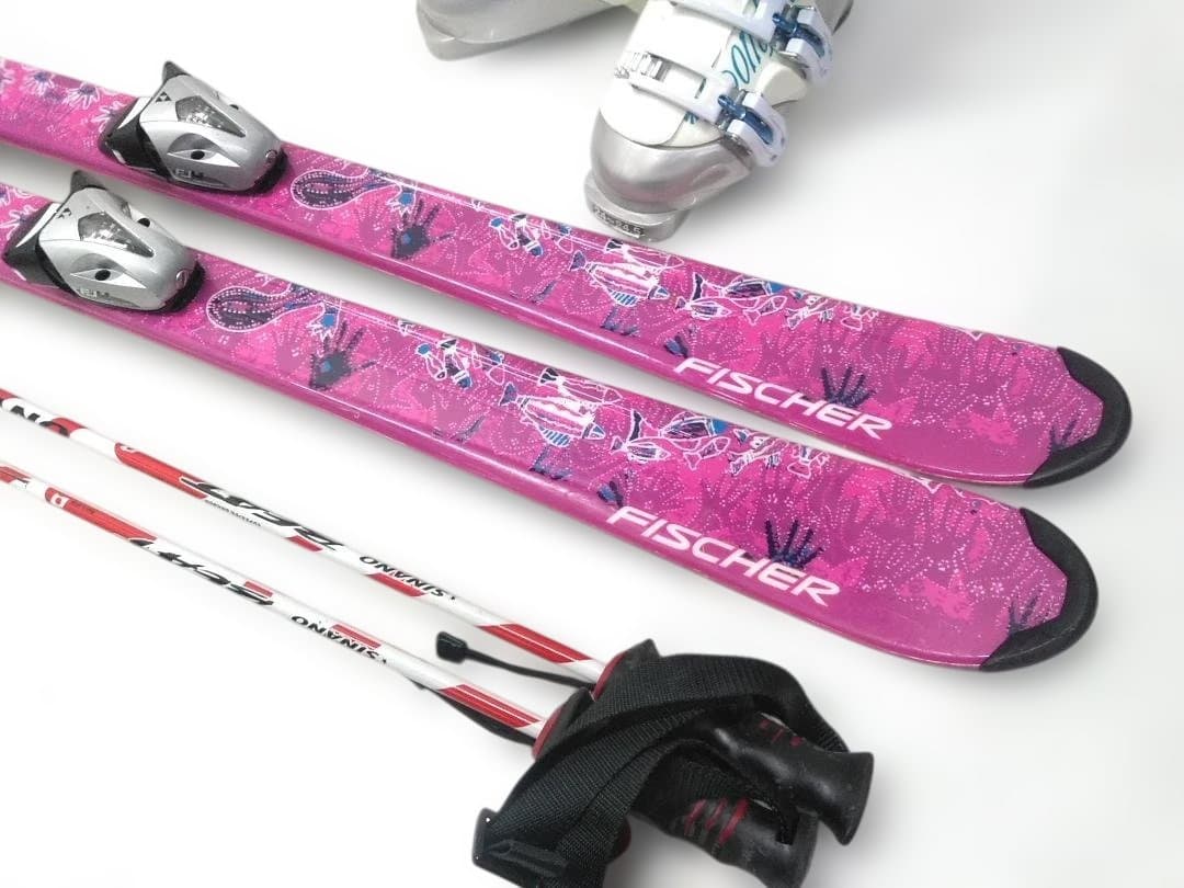 ジュニアスキー4点セット フィッシャー130cm ケスレー24cm