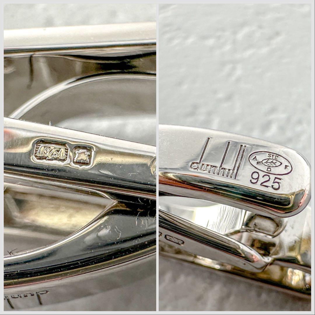 dunhill ダンヒル　ネクタイピン　ラウンドヘッド　オニキス　シルバー