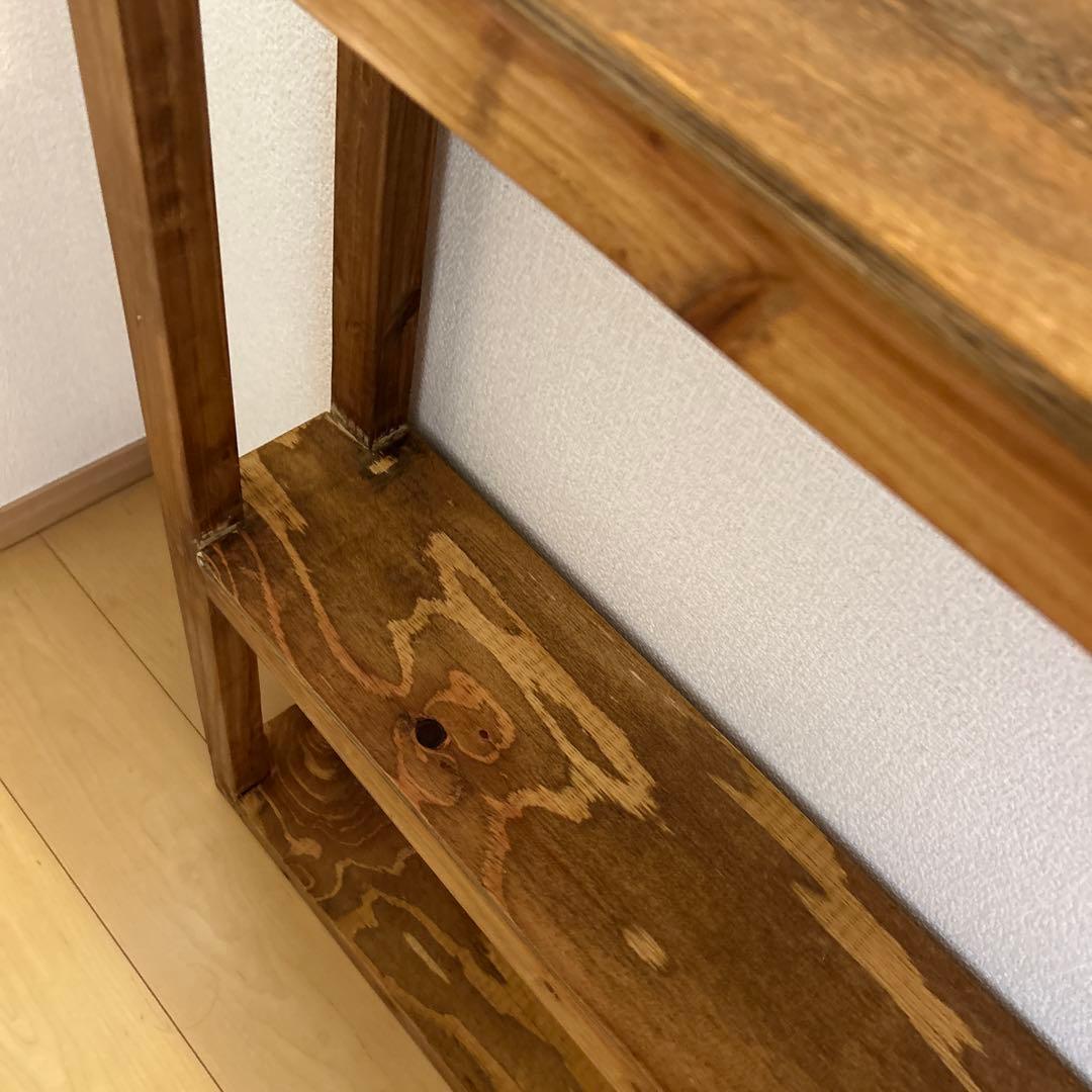 アンティーク風スリムラック　棚　ハンドメイド　飾り棚