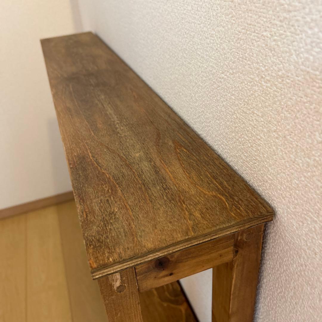 アンティーク風スリムラック　棚　ハンドメイド　飾り棚