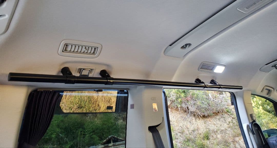 三菱 デリカD5 MC前期専用 サイドバー150cm左右2本&ワイヤーネット付き