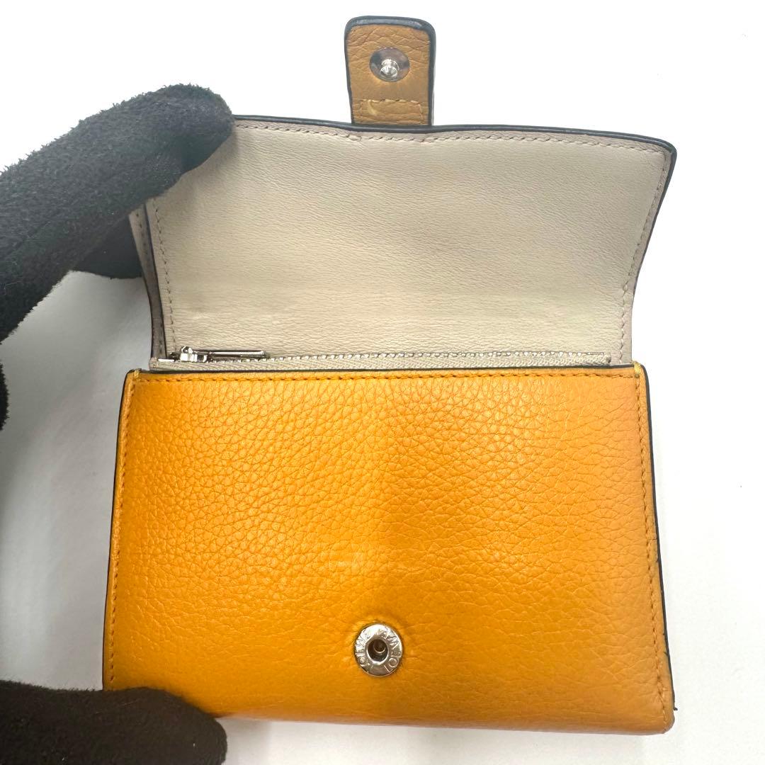 【極美品✨】ロエベ スモール バーティカルウォレット 三つ折り アナグラム 財布