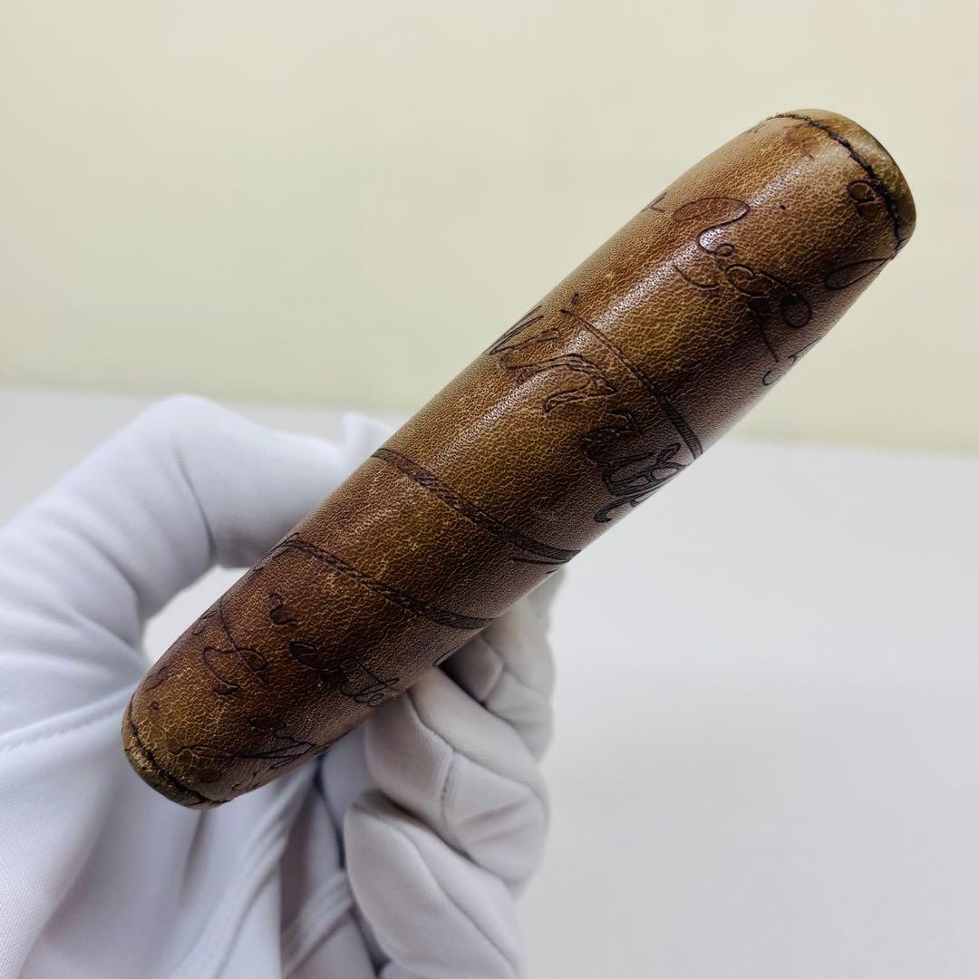 ベルルッティ　レザー/カリグラフィ/二つ折り財布/札入れ/ブラウン/ウォレット