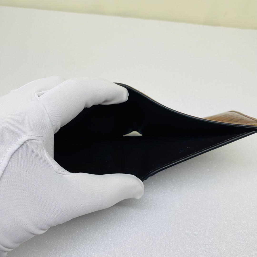 ベルルッティ　レザー/カリグラフィ/二つ折り財布/札入れ/ブラウン/ウォレット