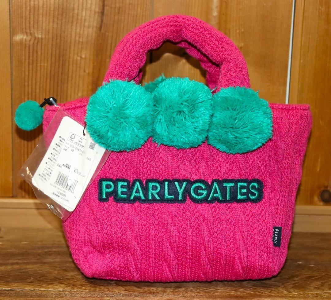 新品 PEARLY GATES ケーブルニット梵天付き カートバッグ Ⓗ