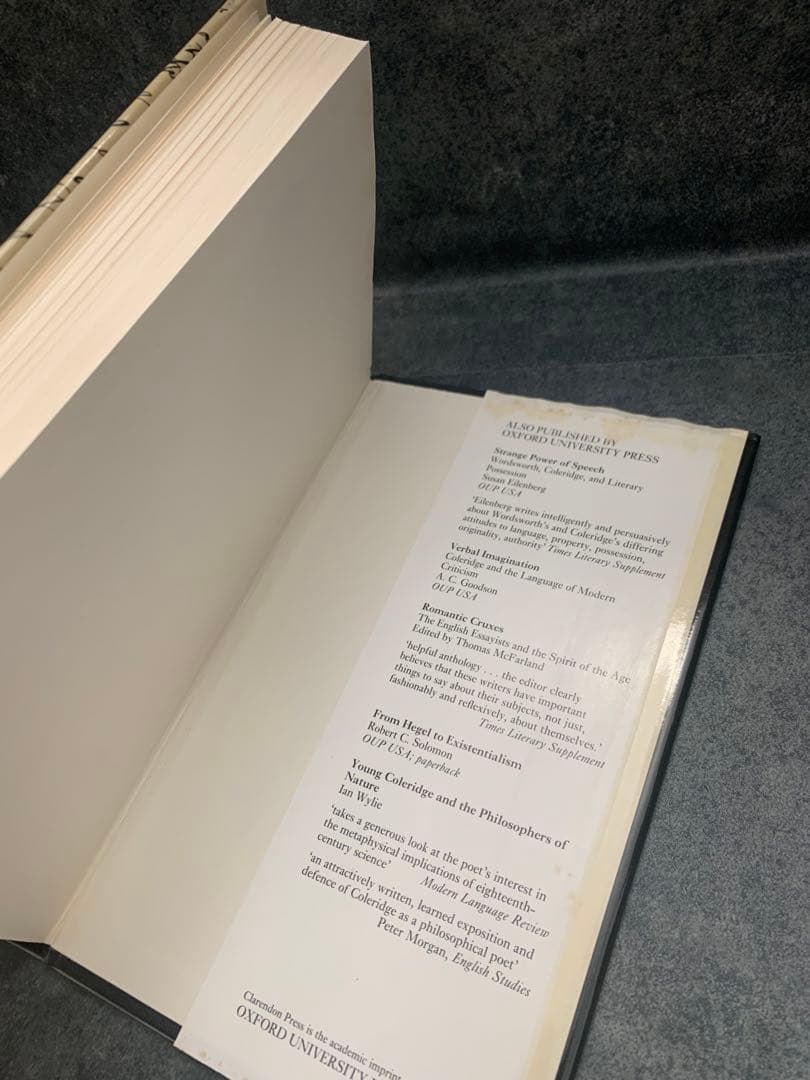 希少　COLERIDGE'S PHILOSOPHY