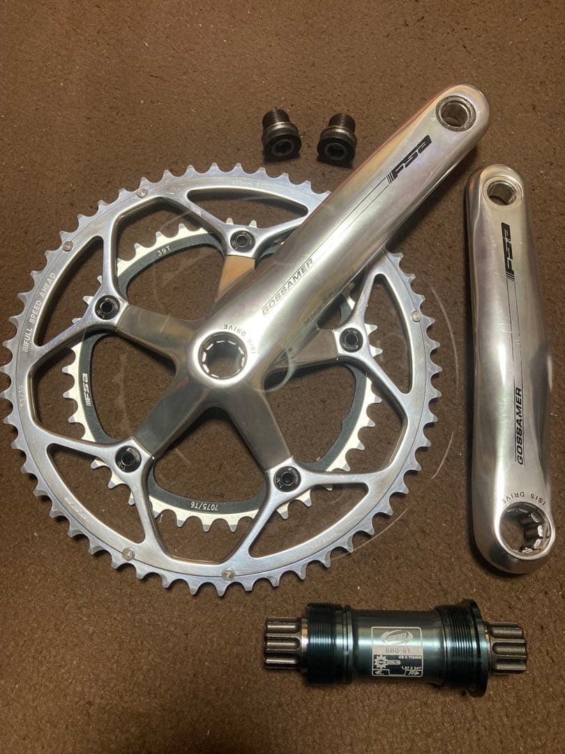 新古品ミニベロに最適！クランク&BBフルセットFSA 53/39T 170mm長