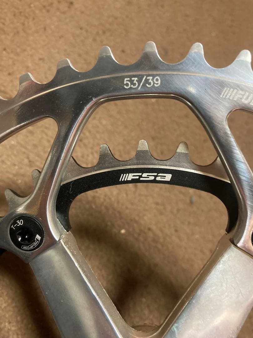 新古品ミニベロに最適！クランク&BBフルセットFSA 53/39T 170mm長