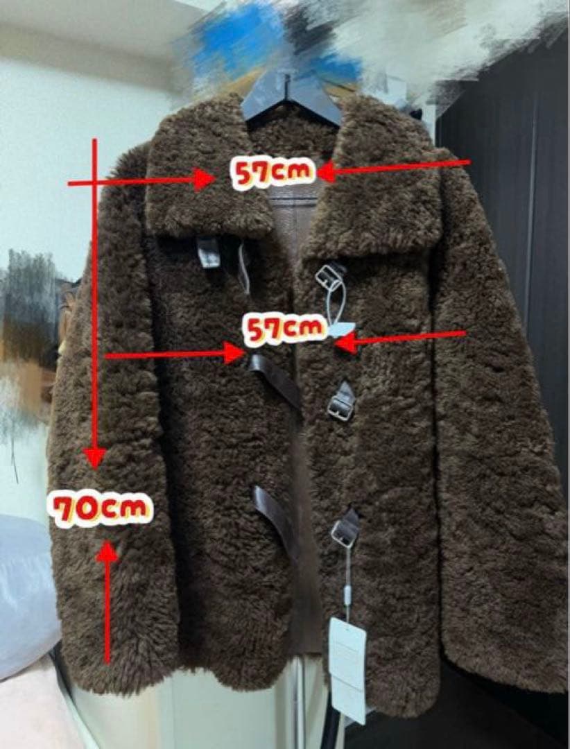 羊本革 ブラウン ポンチョスタイル アウター