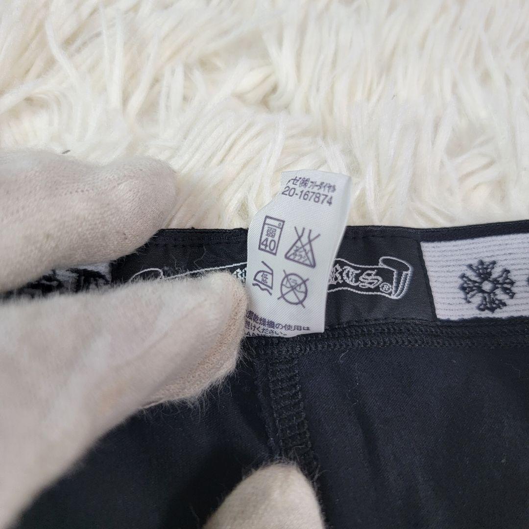 CHROME HEARTS レギンス ポリウレタン 伸縮性 ロゴプリント 黒 M