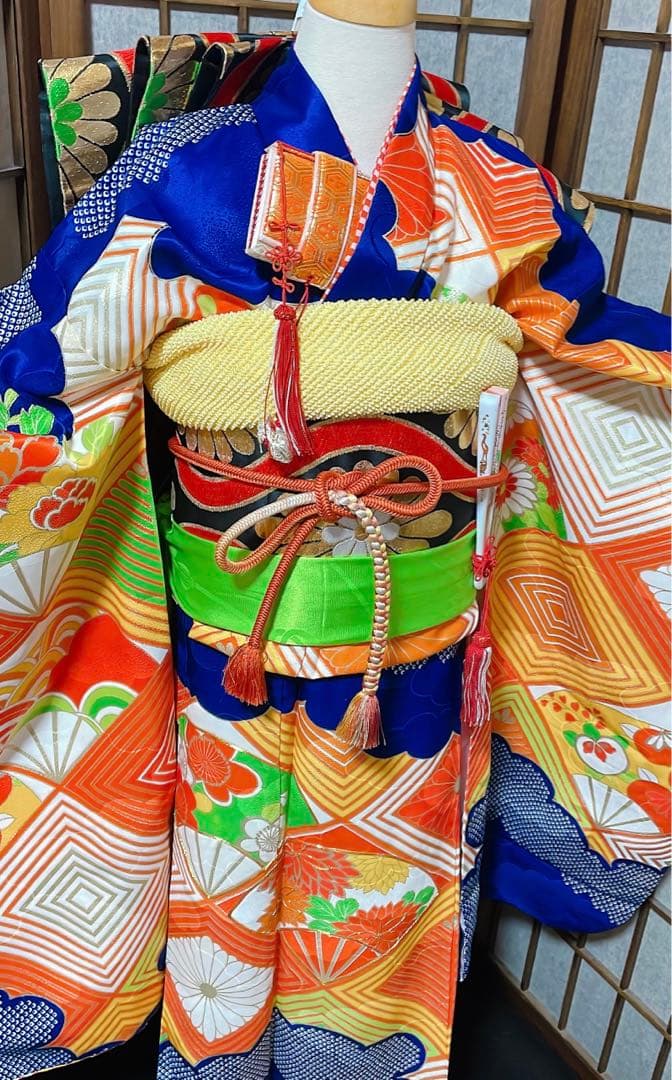 七五三レトロ古典柄ぽっくり草履セット