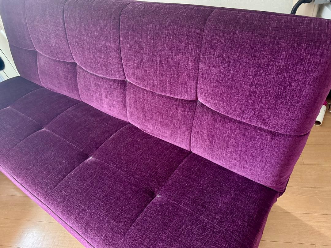 【セール】フランスベッド アルマ セミダブル ソファベット パープル